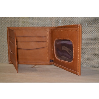 Portfel skórzany brązowy męski .